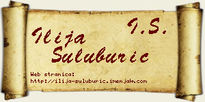 Ilija Šuluburić vizit kartica